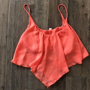 Coral crop top